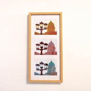 Bilderrahmen mit drei Laternenstimmungsbildern